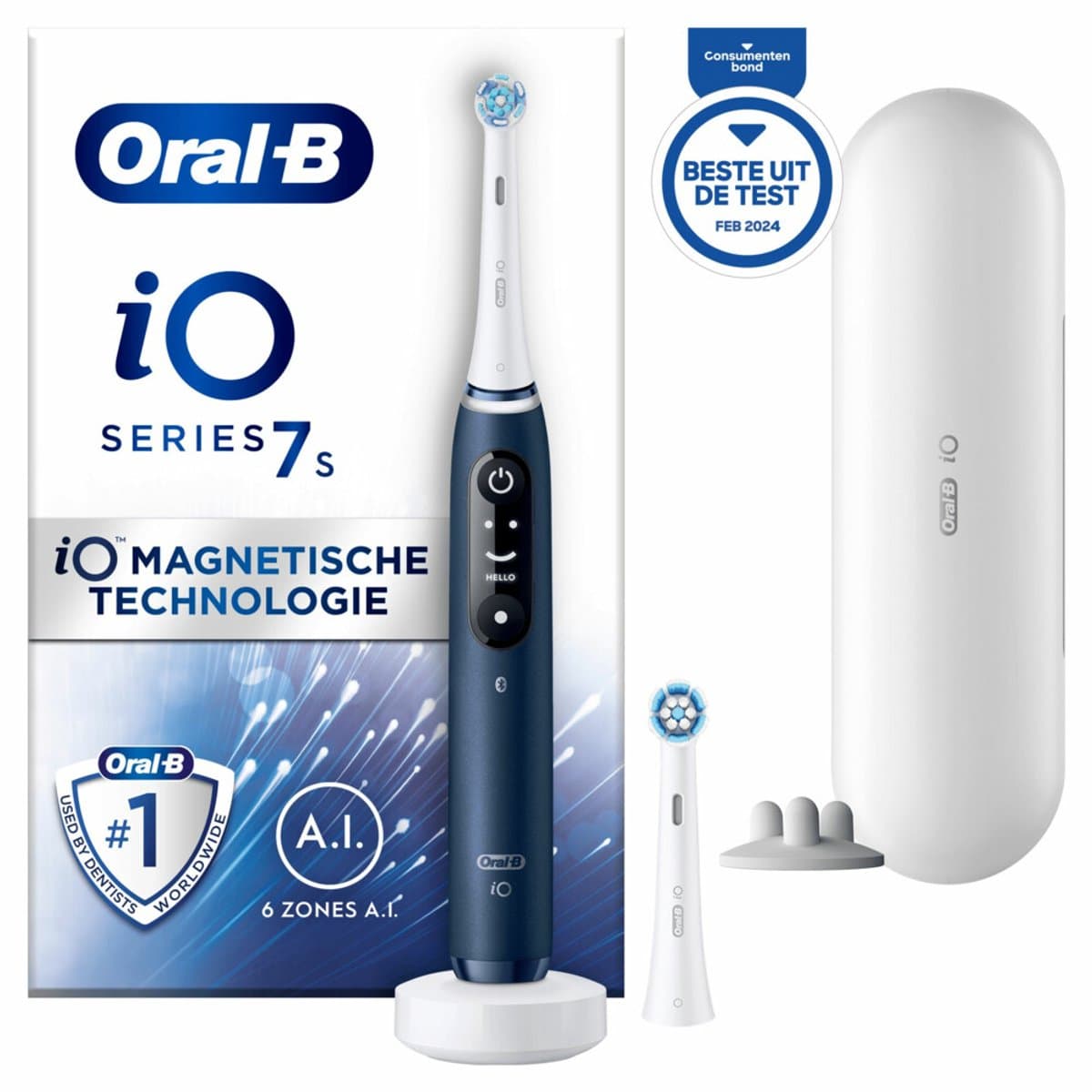 Oral-B iO 7S Blauw met Reisetui