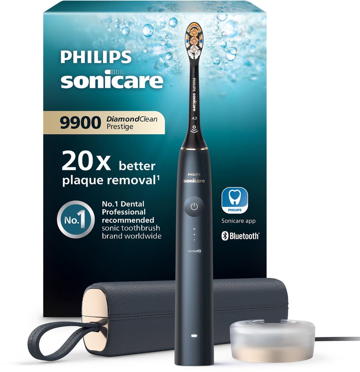 Philips Sonicare DiamondClean Prestige 9900 - Elektrische Tandenborstel met SenseIQ - AI - Donkerblauw - HX9992/12